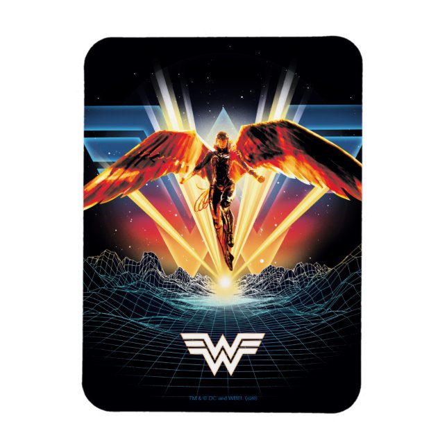 WW84 | 80's Retrowave Wonder Woman Graphic Magnet (Vertical)