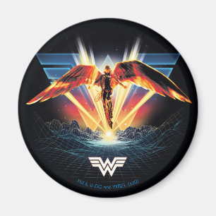 WW84 80's Retrowave Wonder Woman Graphic Magnet