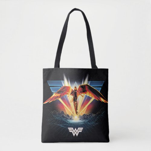 WW84  80s Retrowave Wonder Woman Graphic Tote Bag