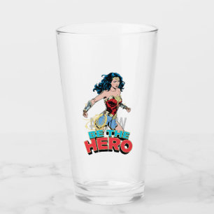 WW84 Be The Hero Wonder Woman Retro Comic Art Glass