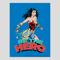 WW84 | Be The Hero Wonder Woman Retro Comic Art Poster