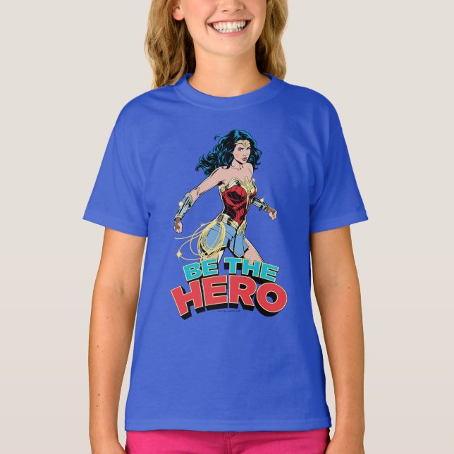 WW84 | Be The Hero Wonder Woman Retro Comic Art T-Shirt (Front)
