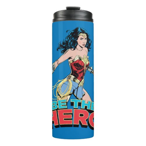 WW84  Be The Hero Wonder Woman Retro Comic Art Thermal Tumbler