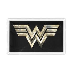 WW84 Golden Wonder Woman Logo Acrylic Tray