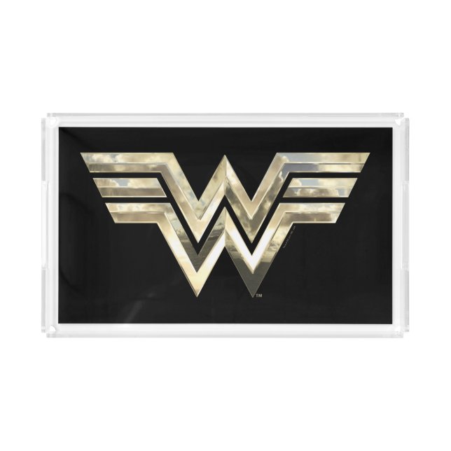WW84 | Golden Wonder Woman Logo Acrylic Tray (Front)