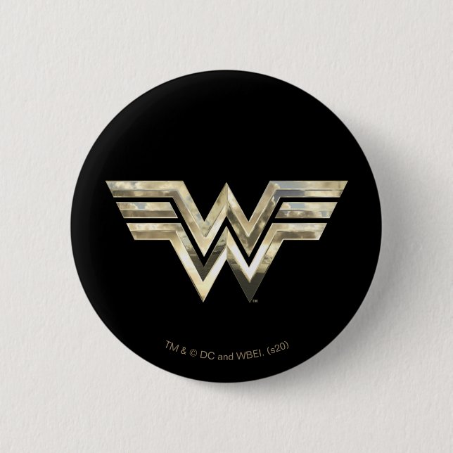 WW84 | Golden Wonder Woman Logo Button (Front)