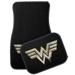 WW84   Golden Wonder Woman Logo Car Floor Mat