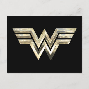 WW84 Golden Wonder Woman Logo Invitation Postcard