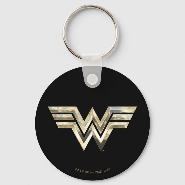 WW84 | Golden Wonder Woman Logo Keychain (Front)