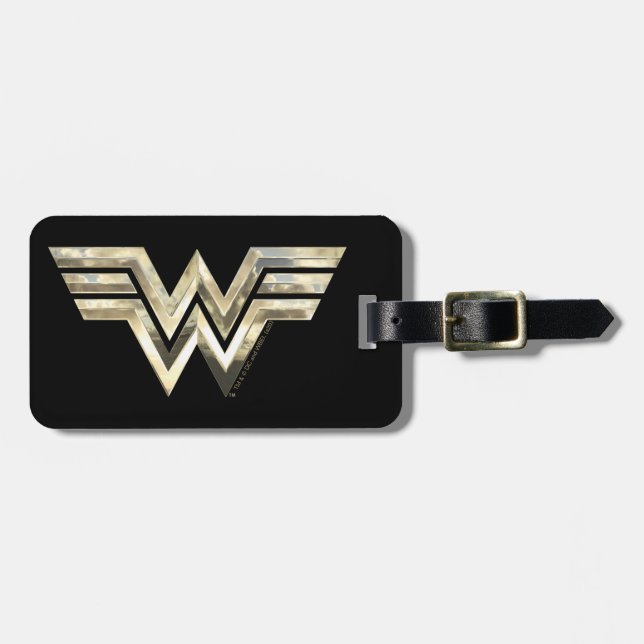 WW84 | Golden Wonder Woman Logo Luggage Tag (Front Horizontal)