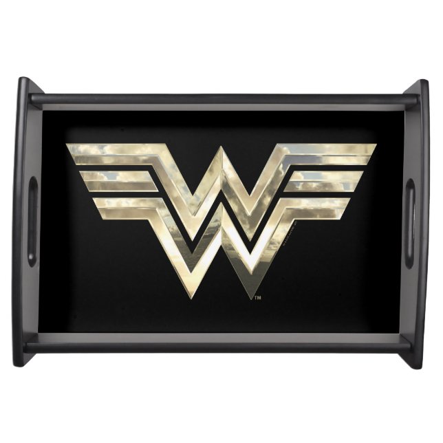 WW84 | Golden Wonder Woman Logo Serving Tray (Front)