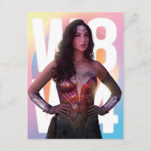 WW84 Lo Fi Pastel Rainbow Wonder Woman Photo Invitation Postcard