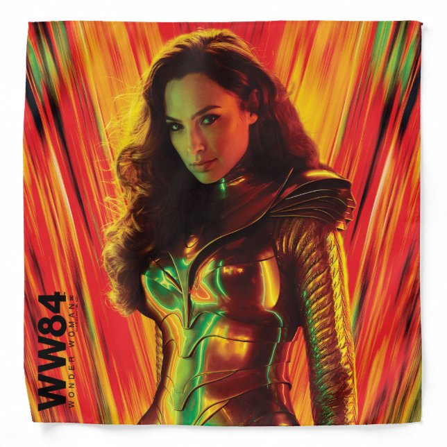 WW84 | Red-Orange Wonder Woman Kaleidoscope Bandana (Front)