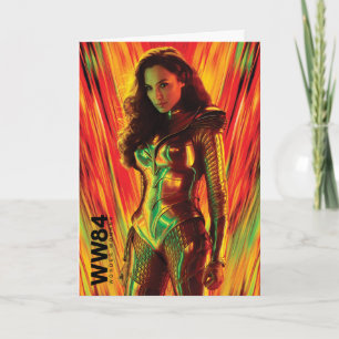 WW84 Red-Orange Wonder Woman Kaleidoscope Card