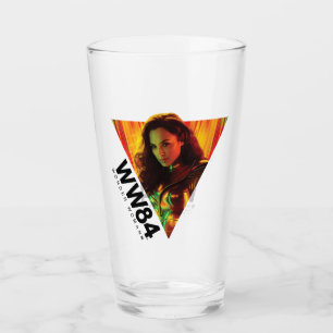 WW84 Red-Orange Wonder Woman Kaleidoscope Glass
