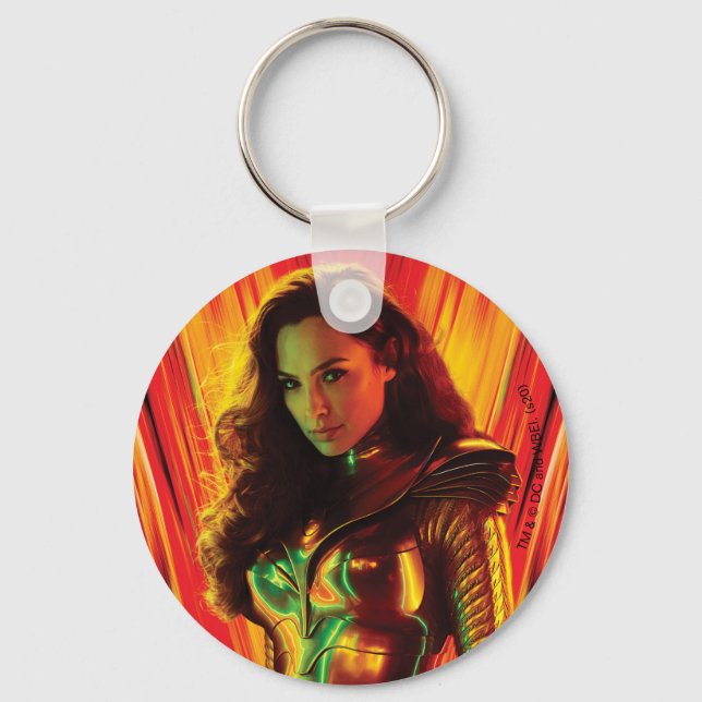 WW84 | Red-Orange Wonder Woman Kaleidoscope Keychain (Front)