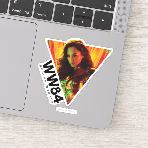 WW84 Red-Orange Wonder Woman Kaleidoscope Sticker