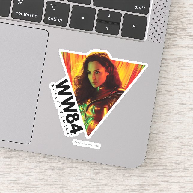 WW84 | Red-Orange Wonder Woman Kaleidoscope Sticker (Detail)