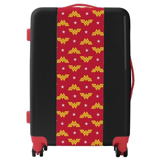 WW84 | Red Wonder Woman Logo And Stars Pattern Luggage (Front)