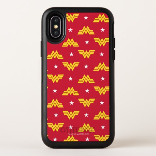 WW84  Red Wonder Woman Logo And Stars Pattern OtterBox Symmetry iPhone XS Case