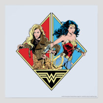 WW84 | Retro Comic Barbara Minerva & Wonder Woman Poster