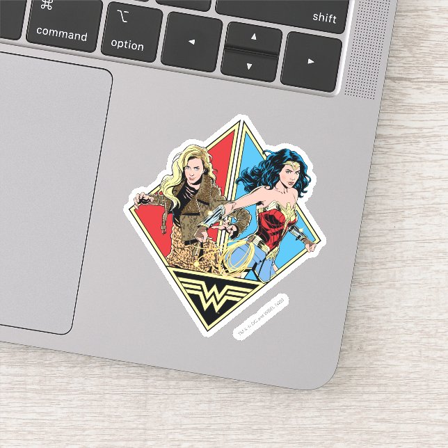 WW84 | Retro Comic Barbara Minerva & Wonder Woman Sticker (Detail)