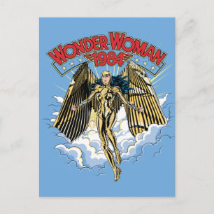 WW84 Retro Comic Gold Armor Wonder Woman Invitation Postcard