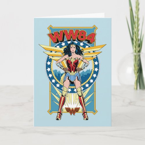 WW84  Retro Comic Wonder Woman Character Badge Card