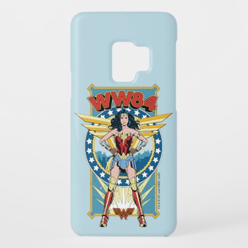 WW84  Retro Comic Wonder Woman Character Badge Case_Mate Samsung Galaxy S9 Case