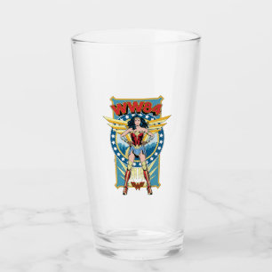 WW84 Retro Comic Wonder Woman Character Badge Glass