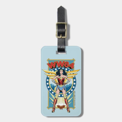 WW84  Retro Comic Wonder Woman Character Badge Luggage Tag