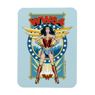 WW84 Retro Comic Wonder Woman Character Badge Magnet