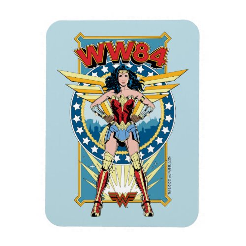 WW84  Retro Comic Wonder Woman Character Badge Magnet