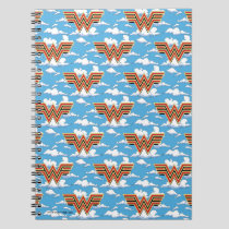 WW84 | Retro Comic Wonder Woman Logo Cloud Pattern Notebook