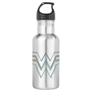 WW84 RGB Split Wonder Woman Logo Stainless Steel Water Bottle