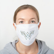 WW84 | RGB Split Wonder Woman Logo White Cotton Face Mask