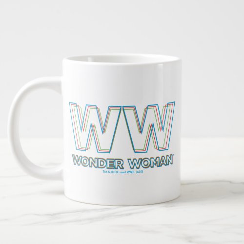WW84  RGB Split Wonder Woman Title Giant Coffee Mug