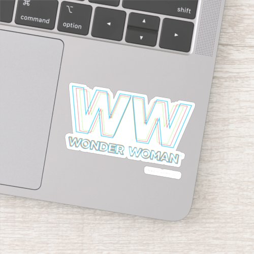 WW84  RGB Split Wonder Woman Title Sticker