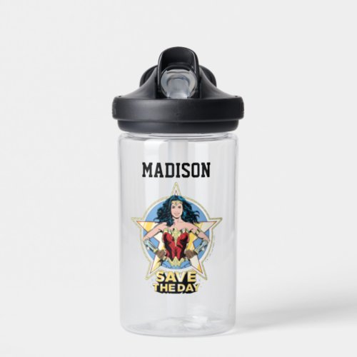 WW84  Save The Day Wonder Woman  Add Your Name Water Bottle