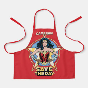 WW84 Save The Day Wonder Woman Retro Comic Art Apron