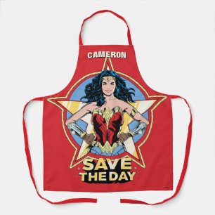 WW84 Save The Day Wonder Woman Retro Comic Art Apron