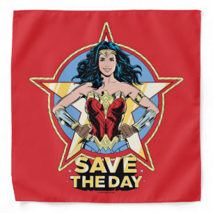 WW84 Save The Day Wonder Woman Retro Comic Art Bandana