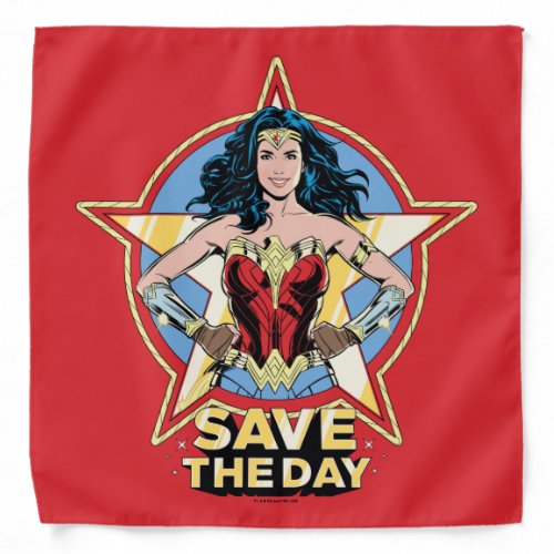 WW84  Save The Day Wonder Woman Retro Comic Art Bandana