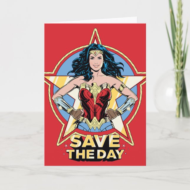 WW84 | Save The Day Wonder Woman Retro Comic Art Card (Front)
