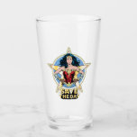 Ww84 | Save The Day Wonder Woman Retro Comic Art Glass at Zazzle