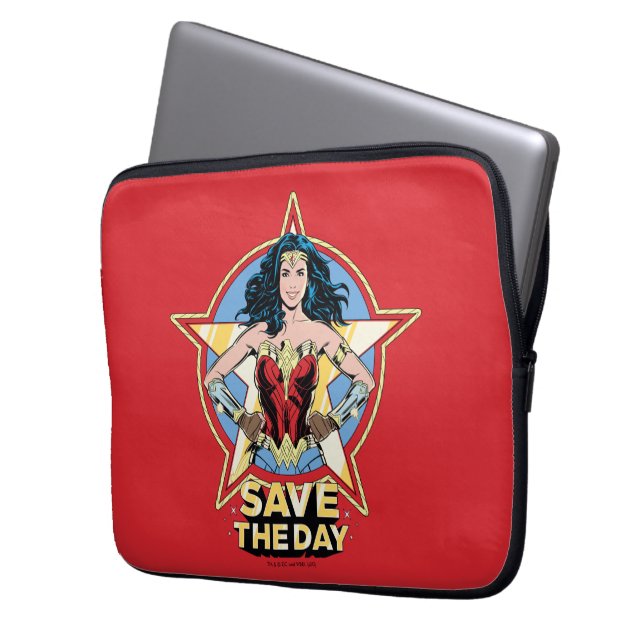 WW84 Save The Day Wonder Woman Retro Comic Art Laptop Sleeve