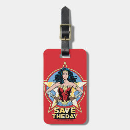 WW84 Save The Day Wonder Woman Retro Comic Art Luggage Tag