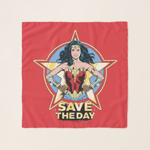 WW84  Save The Day Wonder Woman Retro Comic Art Scarf