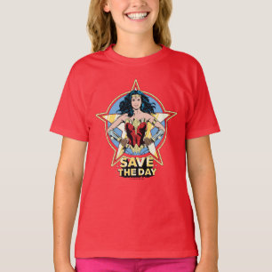WW84   Save The Day Wonder Woman Retro Comic Art T-Shirt