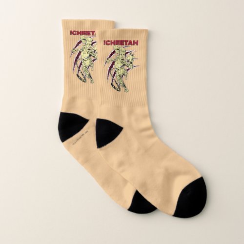 WW84  The Cheetah Retro Comic Art Socks